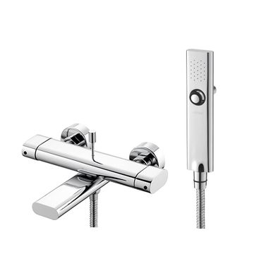 Perfecto Series - Bath/Shower Mixer W/ Hand Shower & Hose & Wall Bracket by JUSTIME - view 3