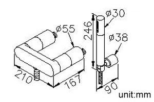 Charming Series - Shower Mixer W/Hand Shoer & Hose & Wall Bracket by JUSTIME - view 5