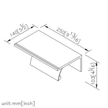 Bathroom Accessories - Single Toilet Tissue Holder W/Shelf (Aluminum W/Anodizing) by JUSTIME - view 7
