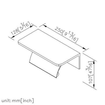 Bathroom Accessories - Single Toilet Tissue Holder W/R Corner Shelf (Aluminum W/Anodizing) by JUSTIME - view 5