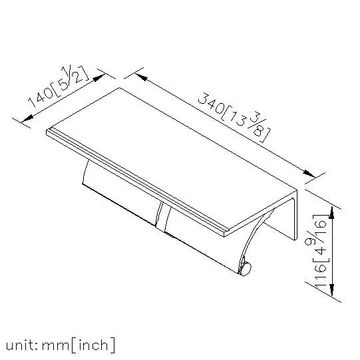Bathroom Accessories - Double Toilet Tissue Holder W/Shelf (Aluminum W/Anodizing) by JUSTIME - view 7
