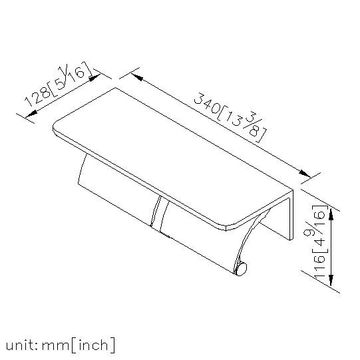 Bathroom Accessories - Double Toilet Tissue Holder W/R Corner Shelf (Aluminum W/Anodizing) by JUSTIME - view 5