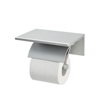 Bathroom Accessories - Single Toilet Tissue Holder W/Shelf (Free Direction)(Aluminum W/Anodizing) by JUSTIME - view 3
