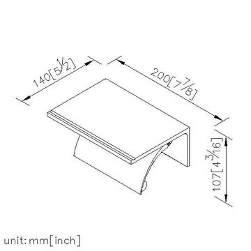 Bathroom Accessories - Single Toilet Tissue Holder W/Shelf (Free Direction)(Aluminum W/Anodizing) by JUSTIME - view 6