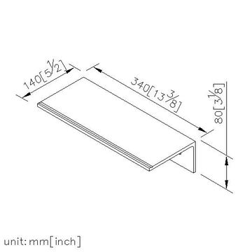 Bathroom Accessories - Aluminum Shelf 340*140*80mm by JUSTIME - view 7