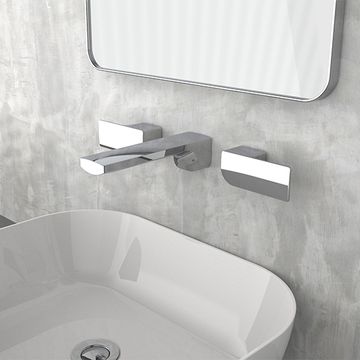 Arch 2 Series - Two-Handle Wall-Mounted Basin Faucet (Lead-Free Brass) by JUSTIME - view 5