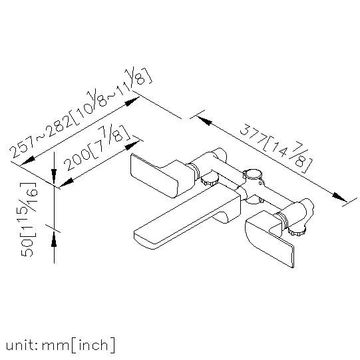 Arch 2 Series - Two-Handle Wall-Mounted Basin Faucet (Lead-Free Brass) by JUSTIME - view 8