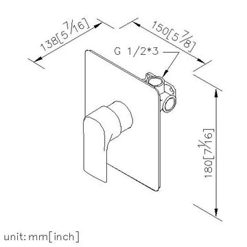 Arch 2 Series - Single-Handle Concealed Valve (Upward Outlet) by JUSTIME - view 5