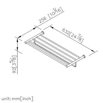 Still One Bathroom Accessories - Bath Towel Rack With Rail (60cm) by JUSTIME - view 5