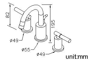 Symmetria Series - Two-Handle Basin Faucet W/Lift Rod by JUSTIME - view 5