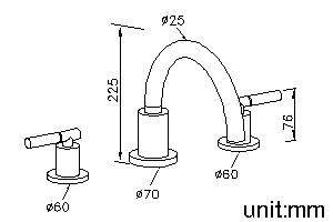 Symmetria Series - Two-Handle Bathtub Faucet by JUSTIME - view 5