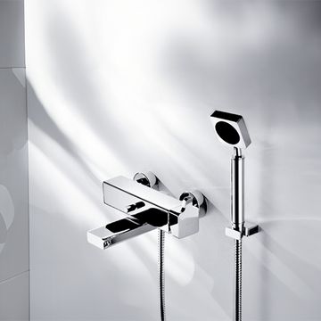 Mark 2 Series - Bath/Shower Mixer W/Hand Shower & Hose & Wall Bracket by JUSTIME - view 5