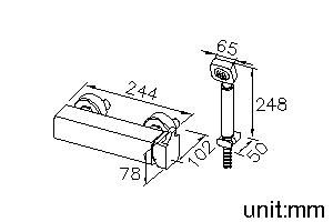 Mark 2 Series - Shower Mixer W/Hand Shower & Hose & Wall Bracket by JUSTIME - view 5