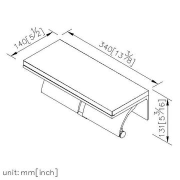 Bathroom Accessories - Double Toilet Tissue Holder W/Wooden Shelf (Aluminum W/Anodizing) by JUSTIME - view 6