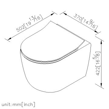 Smart Toilets and Toilet Accessories - Wall-Hung Toilet W/Toilet Seat & Cover by JUSTIME - view 3