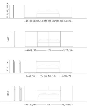 Headboard Panels Bed by Zalf - view 5