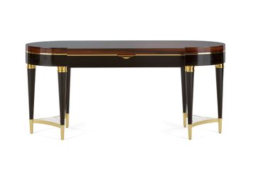 Ebony dressing with ziricote, brass and marble inserts by Zanaboni - view 2