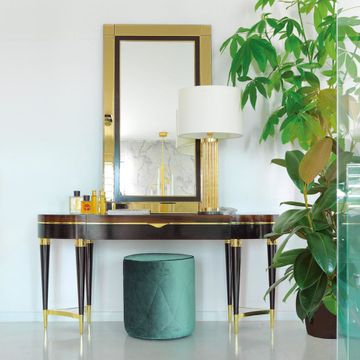 Ebony dressing with ziricote, brass and marble inserts by Zanaboni - view 3