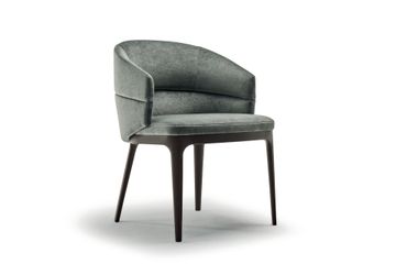 Upholstered ash wood design chair by Zanaboni - view 2