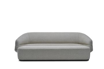 modern sofa with grey stained ash base by Zanaboni - view 2