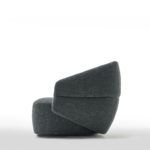 modern sofa with grey stained ash base by Zanaboni - view 4