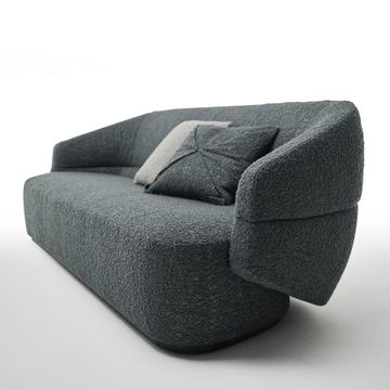 modern sofa with grey stained ash base by Zanaboni - view 6