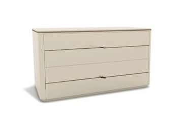 Lacquered chest of drawers with bronzed brass details by Zanaboni - view 2
