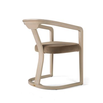 Modern style design chair in black stained ash by Zanaboni - view 6