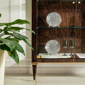 B/5375 display cabinet in palm wood by Zanaboni - view 3