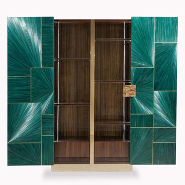 B/5380 cabinet in petrol straw by Zanaboni - view 6