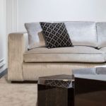 Contemporary sofa with embroidered vertical bands by Zanaboni - view 5