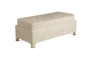 Elegant upholstered bench with solid wood structure by Zanaboni - view 2