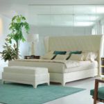 Elegant upholstered bench with solid wood structure by Zanaboni - view 5