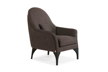 Contemporary design armchair in solid wood covered in fabric by Zanaboni - view 6