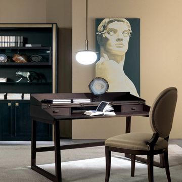 Elegant bookcase with large shelves and closed doors by Zanaboni - view 3