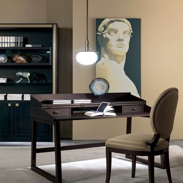 Elegant bookcase with large shelves and closed doors by Zanaboni - view 5