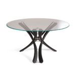 Modern dining table with glass top by Zanaboni - view 4