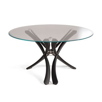 Modern dining table with glass top by Zanaboni - view 5