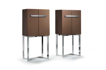 Modern style lacquered bar cabinet, light, functional by Zanaboni - view 2