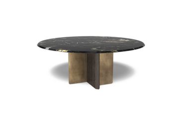 Elegant marble dining table, available in round and rectangular shape by Zanaboni - view 2