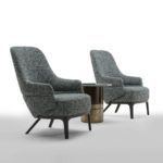 Modern bergère armchair by Zanaboni - view 4