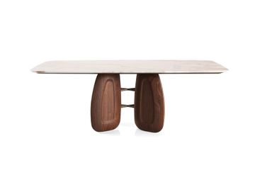 Marble top dining table with a modern design by Zanaboni - view 2