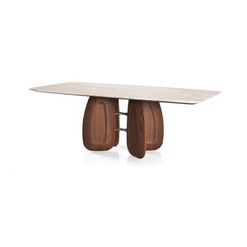 Marble top dining table with a modern design by Zanaboni - view 3