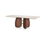Marble top dining table with a modern design by Zanaboni - view 4