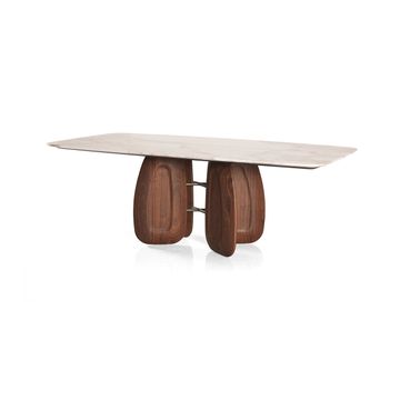 Marble top dining table with a modern design by Zanaboni - view 5