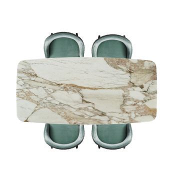 Marble top dining table with a modern design by Zanaboni - view 6