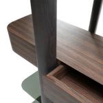 Modern style etagere bookcase with gray stained ash structure by Zanaboni - view 4