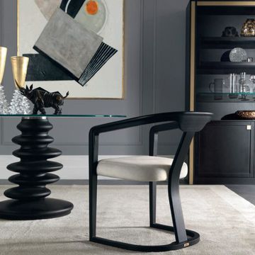 Modern dining table with glass top by Zanaboni - view 6