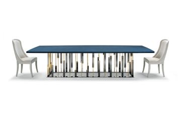 Elegant dining table with marble top by Zanaboni - view 2