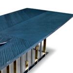 Elegant dining table with marble top by Zanaboni - view 4
